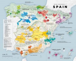 Vinkarta Spaniens vinregioner  - 2021